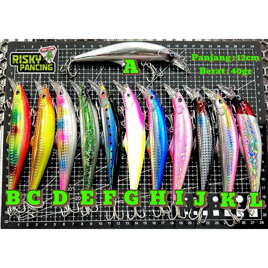 UMPAN PANCING LURE MINNOW BERAT 40gr PANJANG 12cm
