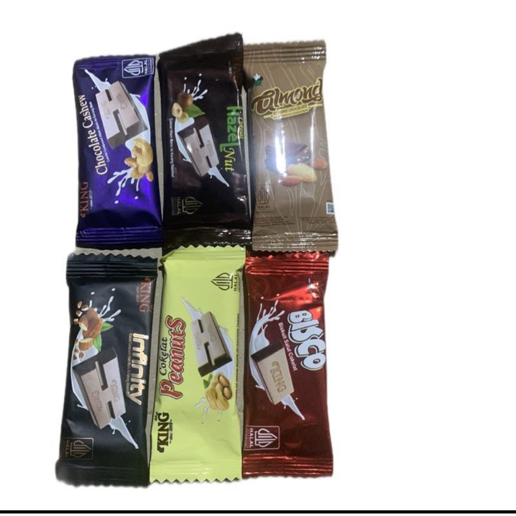 

Coklat Cashew/Infinity/Hazelnut/Peanut/Bisco/Kurma/Almond Tobelo per PCS