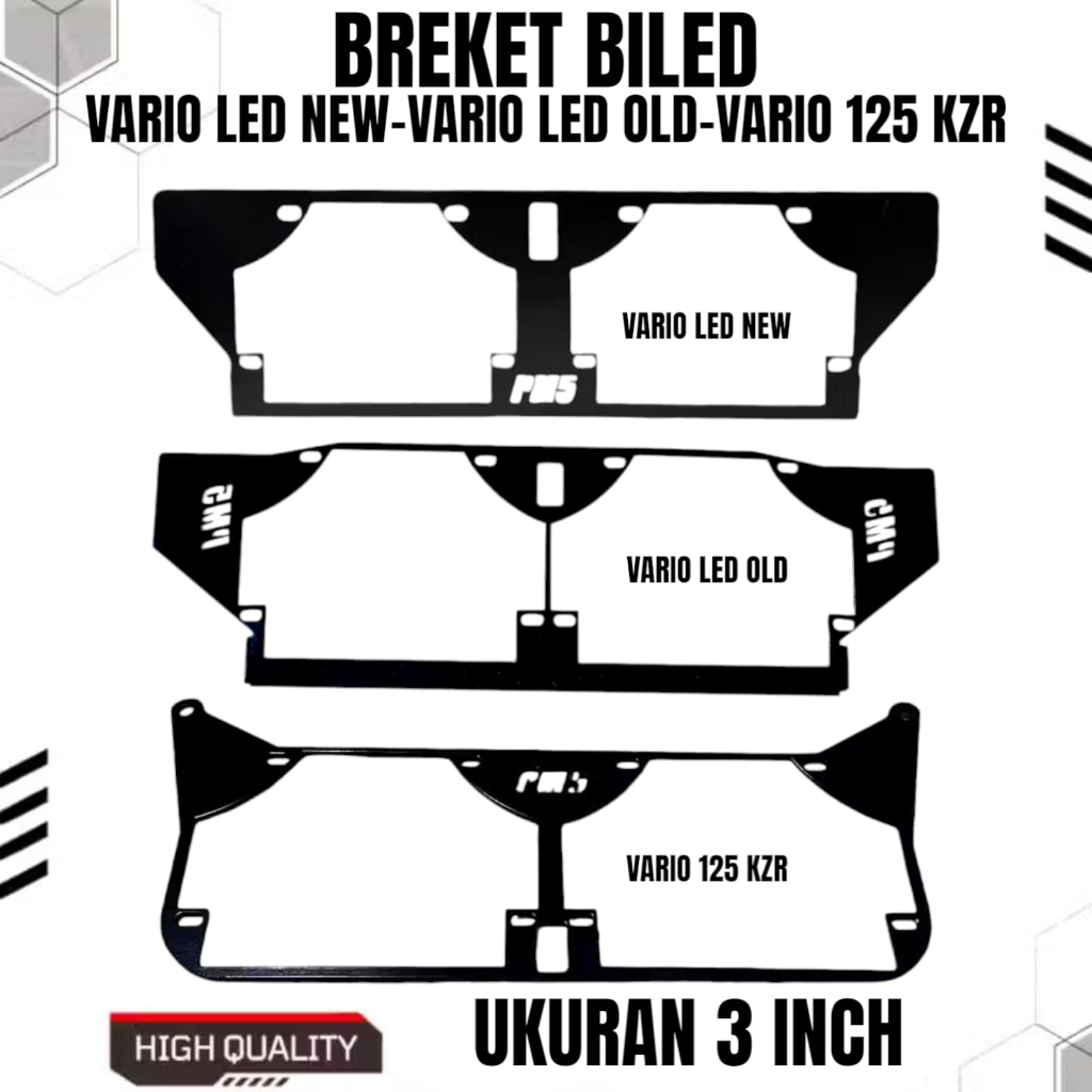 Breket Bracket Dudukan Lampu Projie Biled 3 Inch HID Vario 125 150 LED OLD/Vario 125 150 LED NEW/Var
