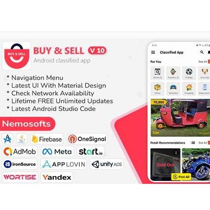 cd source code aplikasi android iklan baris mirip olx - Buy and Sell Android Classified App olx Clon