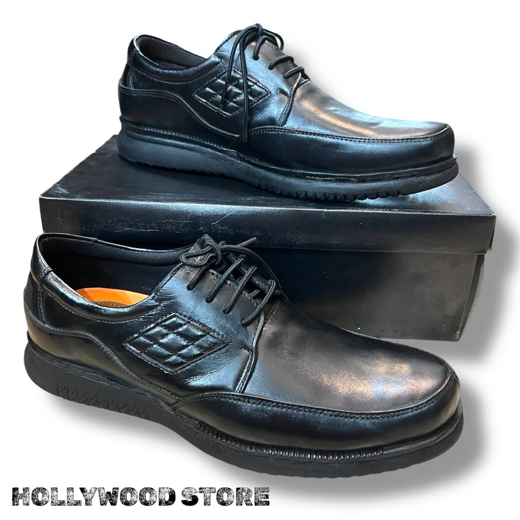 HOLLYWOOD|Sepatu pantofel kulit asli|Sepatu Pantofel Pria Casual Kulit asli|Sepatu pantofel hitam ca