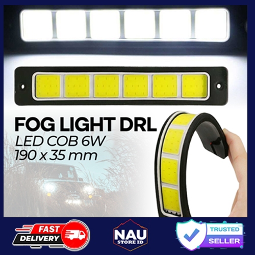 LAMPU KABUT MOBIL / Lampu LED Mobil DRL / Lampu Fog LED Mobil COB Waterproof 12V – Super Terang & He