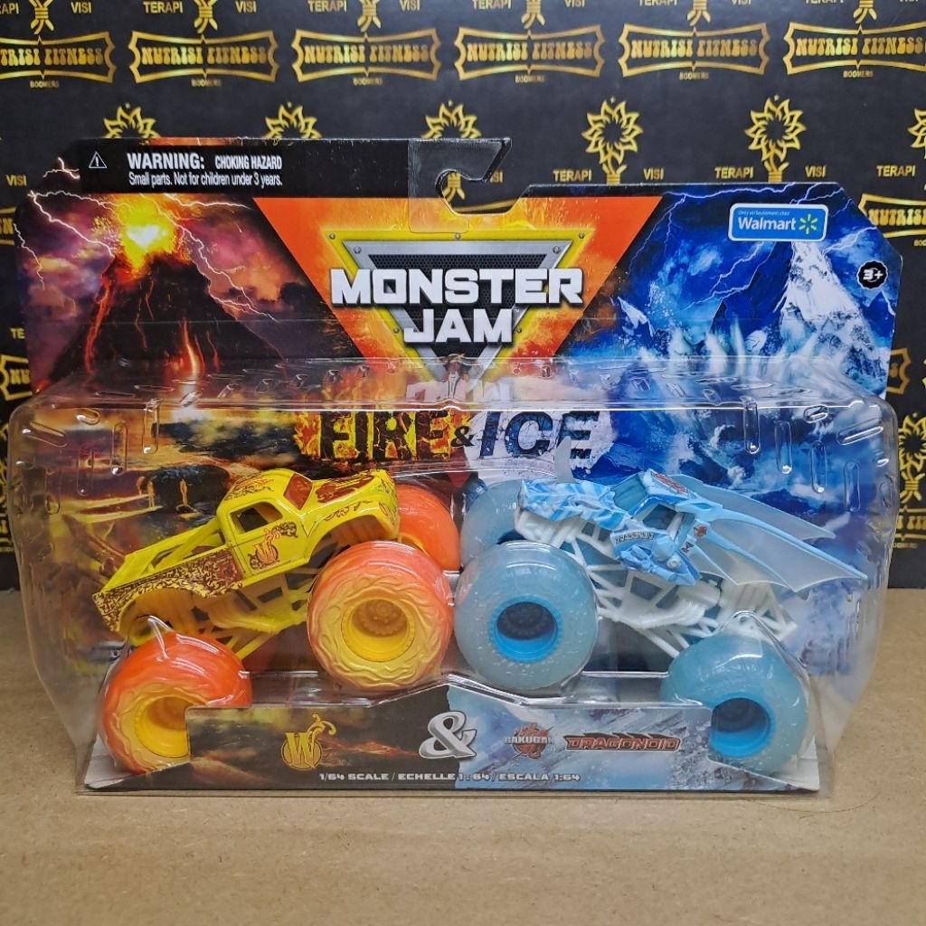 MONSTER JAM FIRE & ICE MONSTER JAM DRAGONOID BAKUGAN MONSTER JAM W MONSTER JAM 1:64