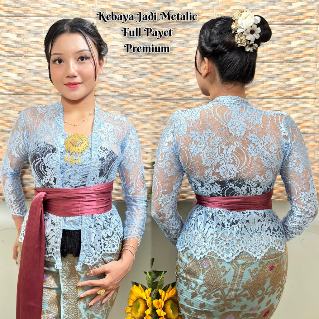 KEBAYA BALI PAYET BROKAT METALIK | KEBAYA PAYET | KEBAYA KUTUBARU | KEBAYA BROKAT | BROKAT SEMI PRAN