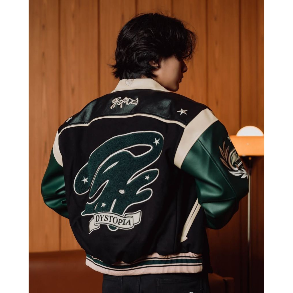 PREFACE DYSTOPIA VARSITY JAKET BOXY