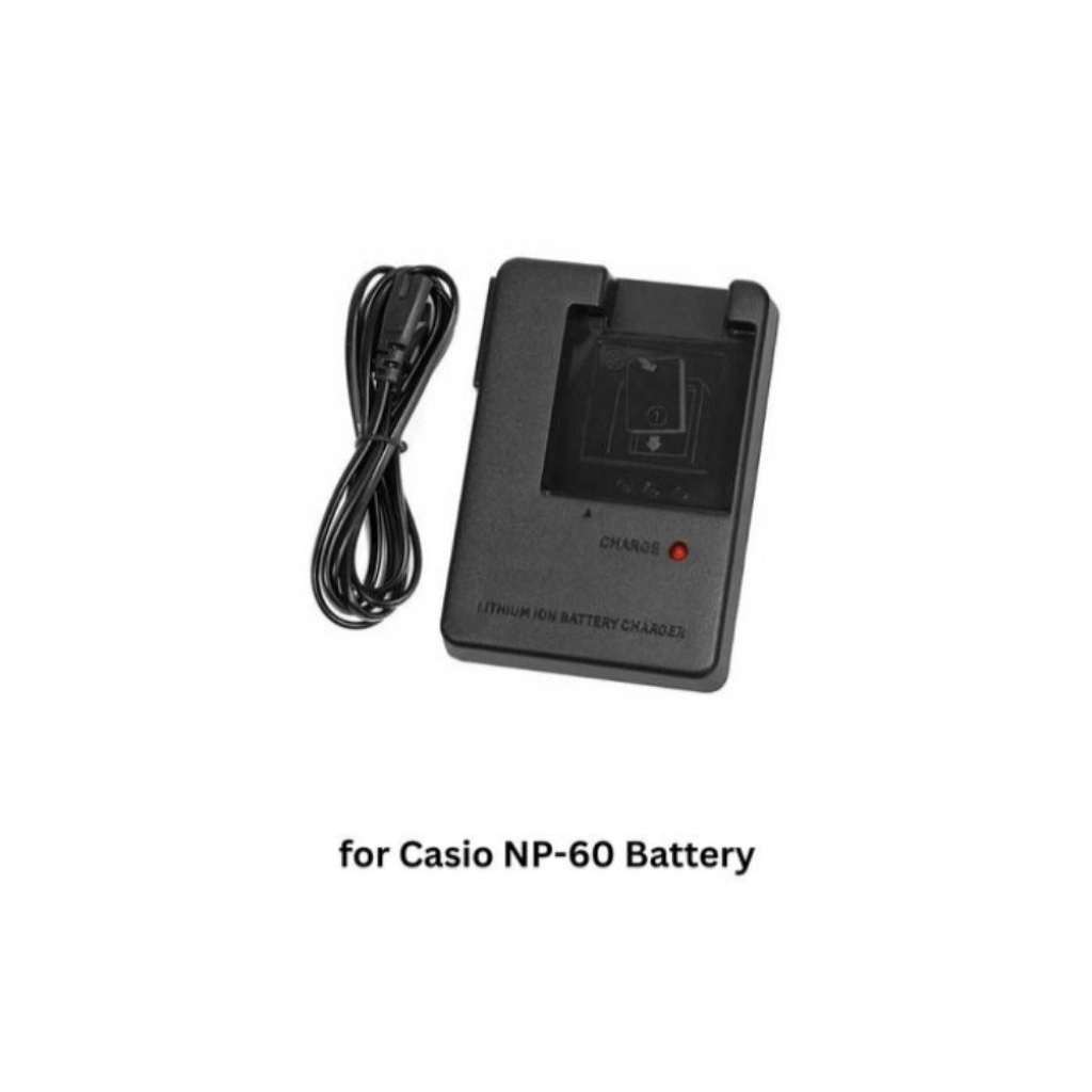 Charger Kamera Casio Exilim BC 60L untuk Baterai NP 60 kameraCasio Exilim EX-FS10, EX-S10, EX-S12, E