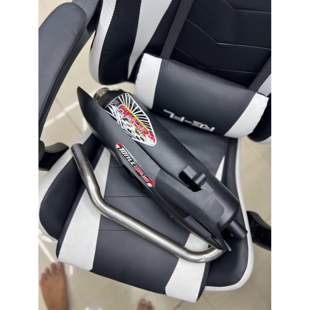 (Grade B ) knalpot std racing amor merch plus tameng universal (No request)