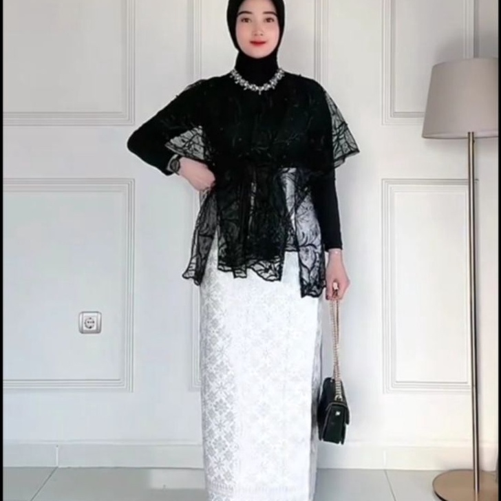 Bisa Cod Wrap Outer Tille Ribbon Outer Organza Pita Outer Tulle Outer Brukat Outfit Kondangan Outer 