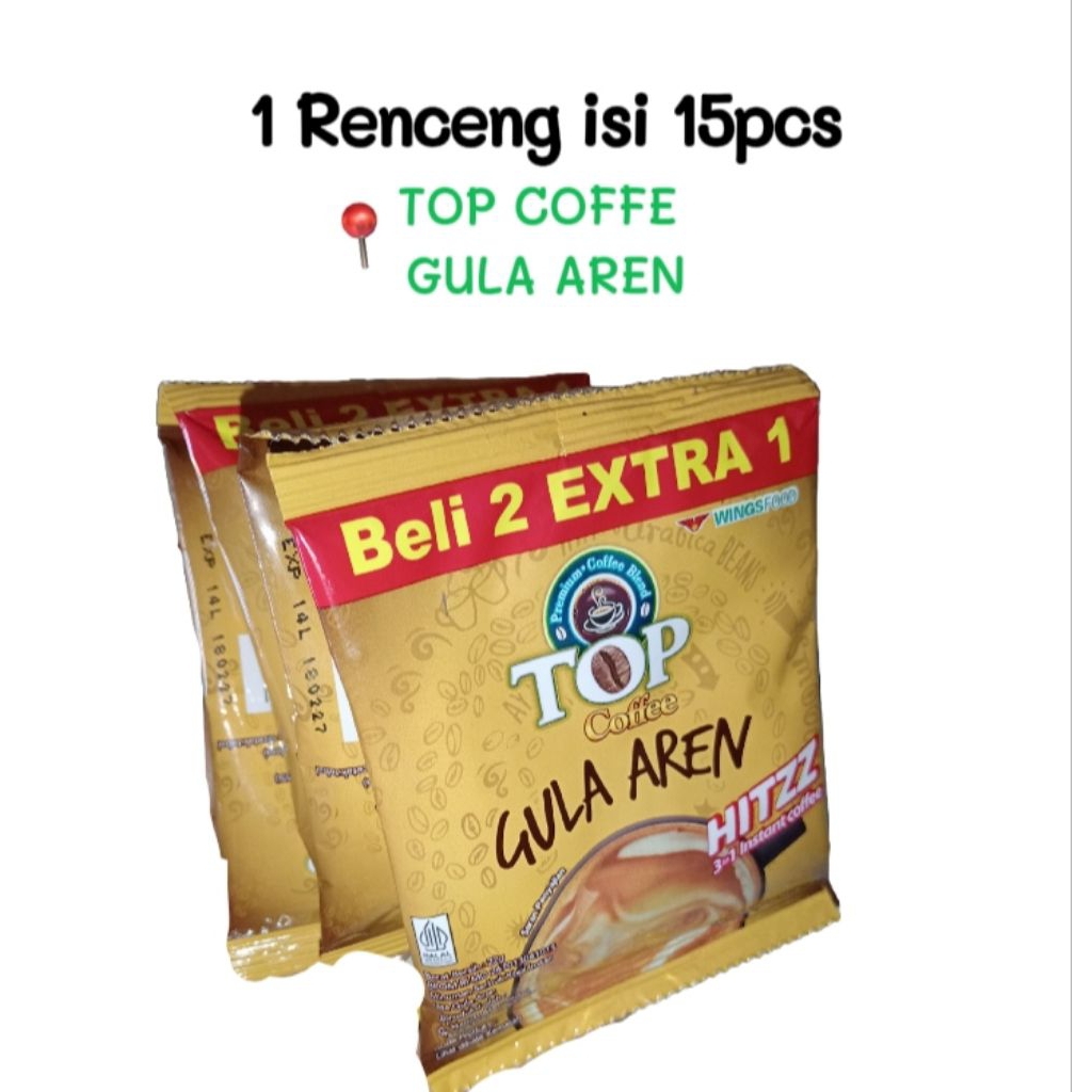 

top coffee gula aren 1 renceng isi 15pcs