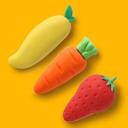 PIO Penghapus Lucu Motif Buah Buahan Mangga Wortel Dan Strawberry