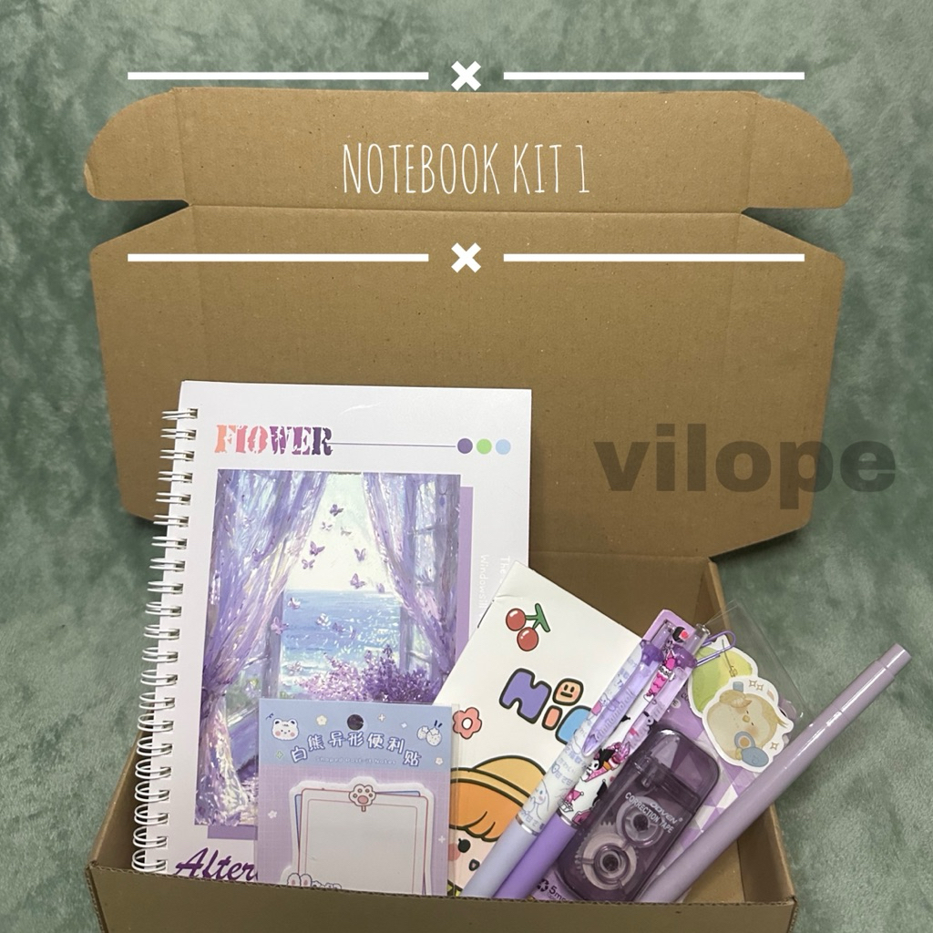 

vilope - NOTEBOOK KIT 1 / SET ALAT TULIS / HAMPERS ATK / KADO ALAT TULIS / NOTEBOOK A5
