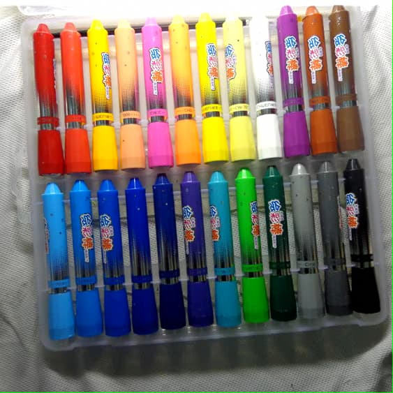 

24 warna kuas cat air yang bisa dicuci seni ramah lingkungan kuas seni tidak beracun warna cat air tongkat lukis yang larut dalam air