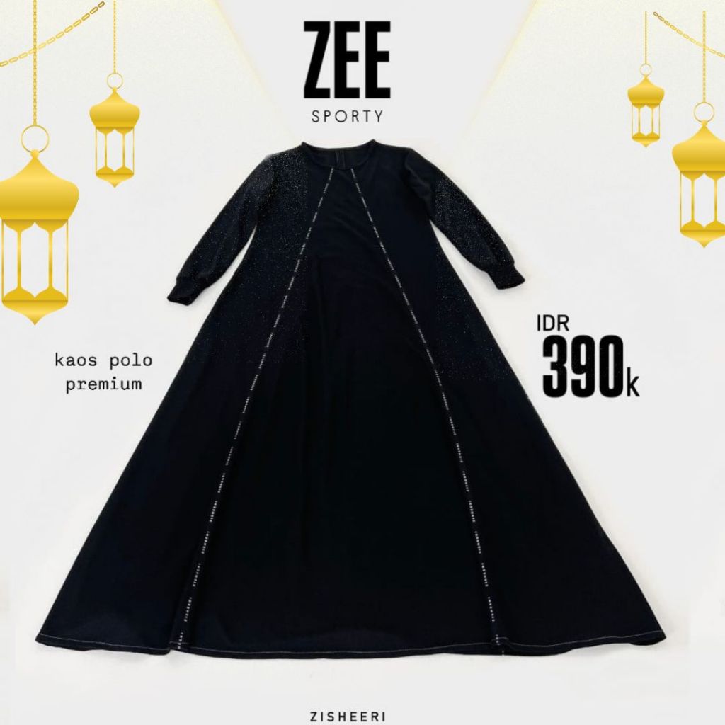 Zisheeri Zee Dress Sporty Kaos Polo Premium Syar’i - Nyaman & Stylish - Size XS-5XL