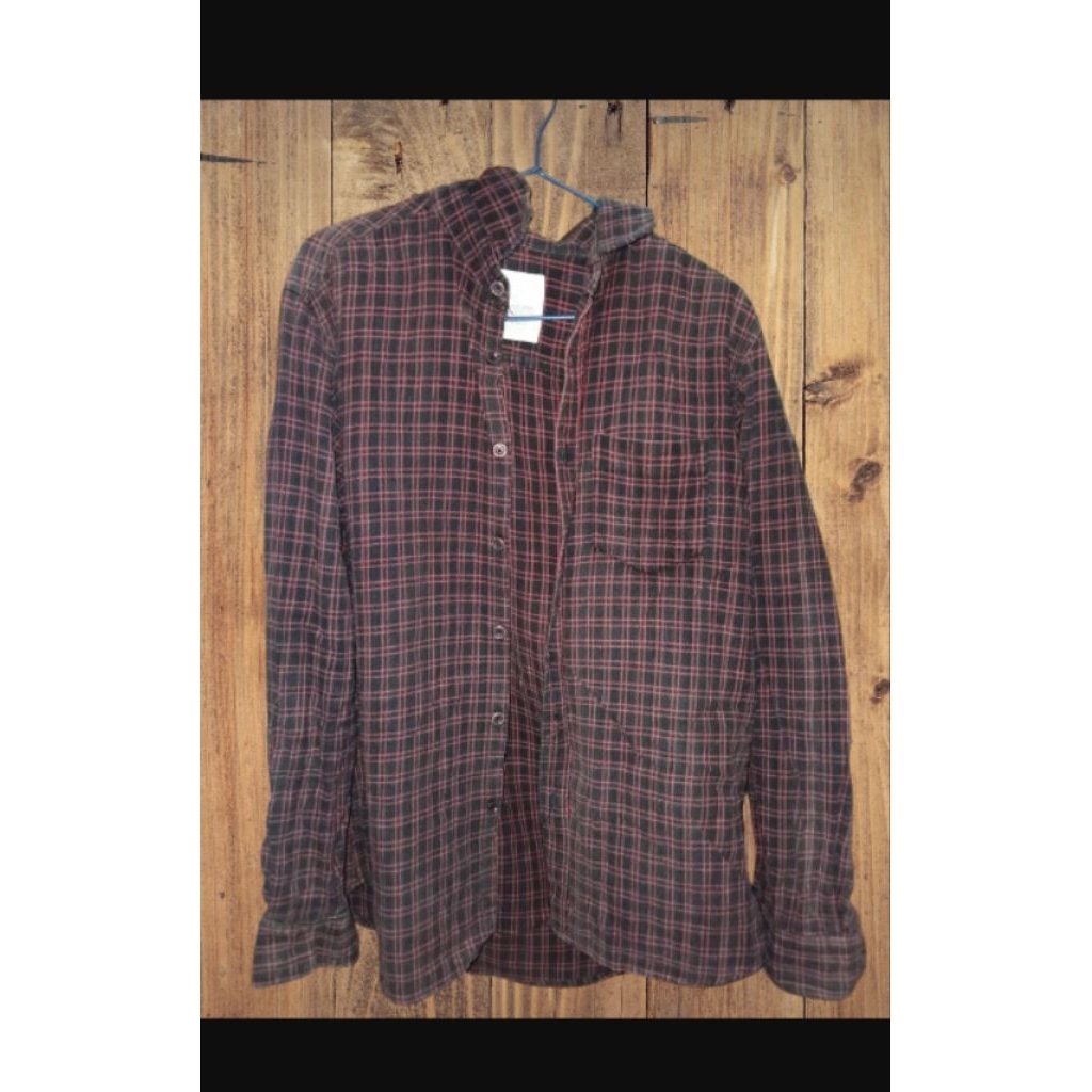 Kemeja Flanel Lengan Panjang Pria Bekas / Second Size XL