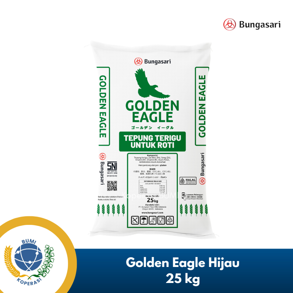 

Tepung Terigu Bungasari Krakatau Hijau 25 Kg