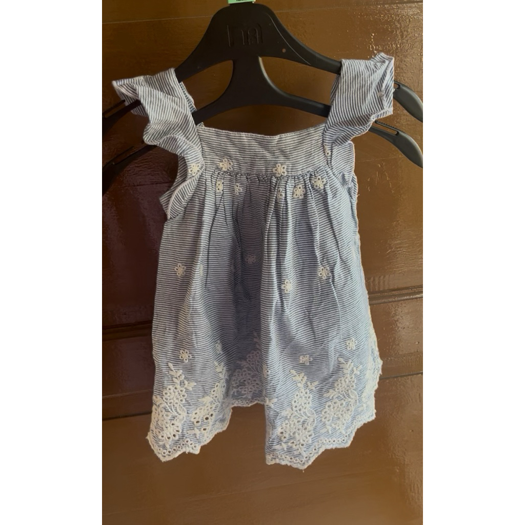 PL dress bayi merk next warna biru muda