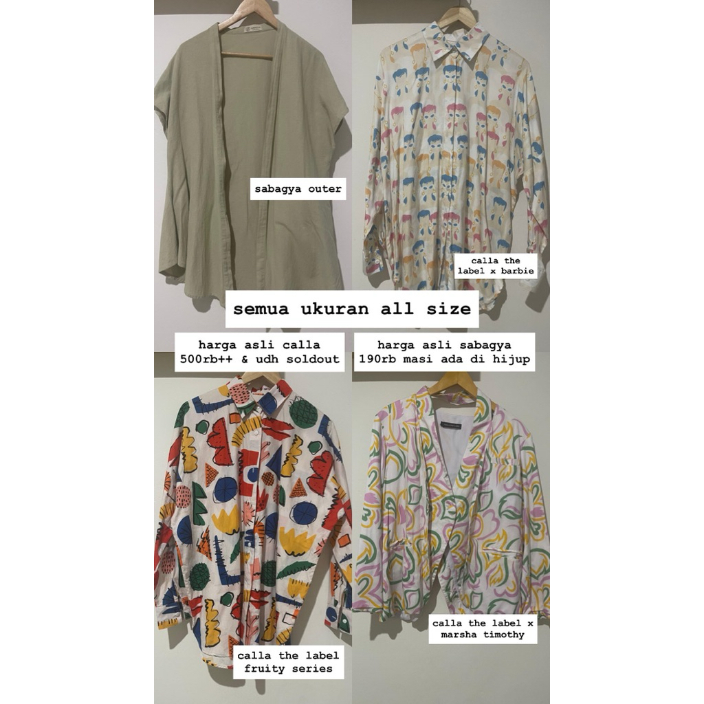 Preloved Atasan Kemeja Calla the Label x Barbie Blazer Calla the Label x Timothy Sabagya Outero