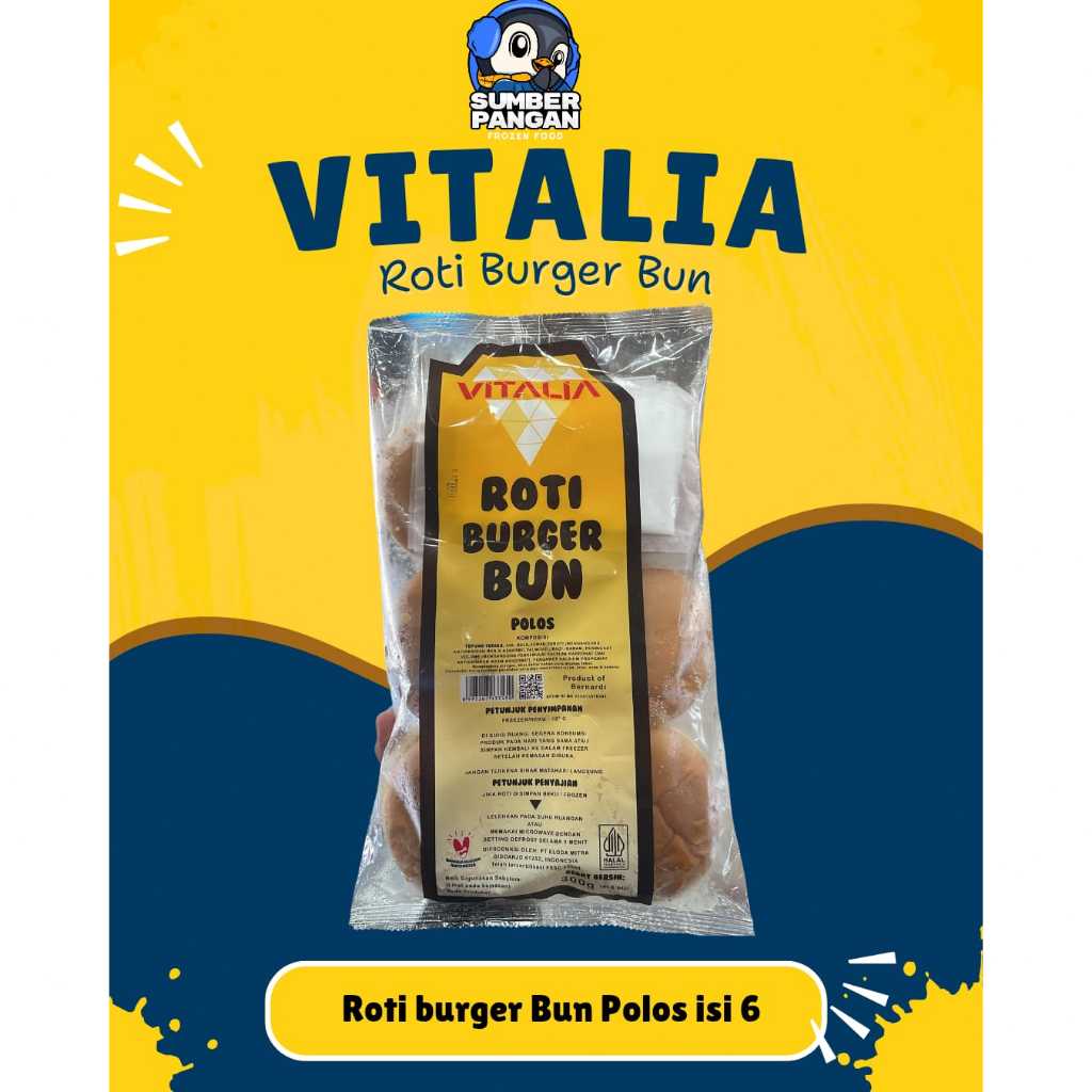 

Vitalia Roti Burger polos isi 6