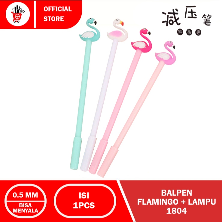 

Ballpoint | Pulpen | Balpen Flamingo + Lampu 1804 Bisa Menyala (1PCS)