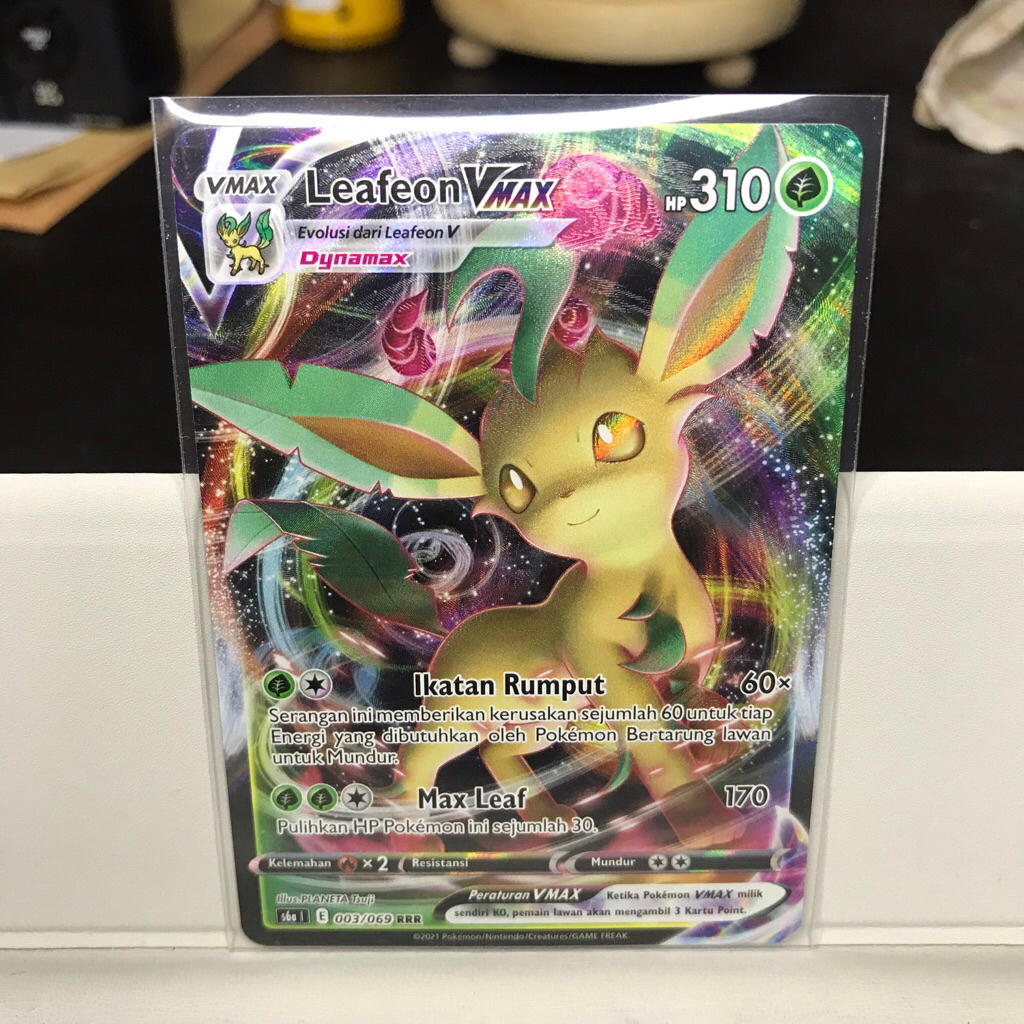 Leafeon Vmax RRR para eevee pahlawan kartu Pokemon Indonesia