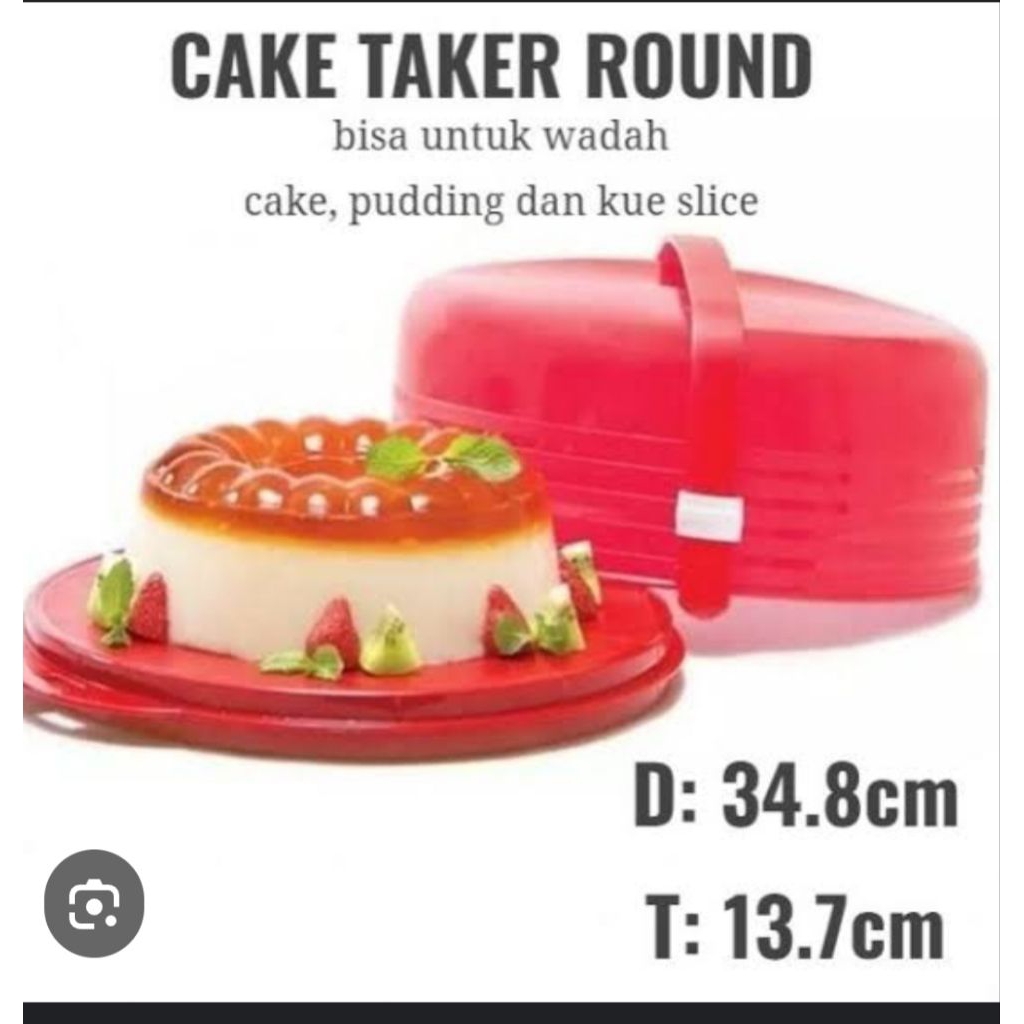 cake taker round tupperware