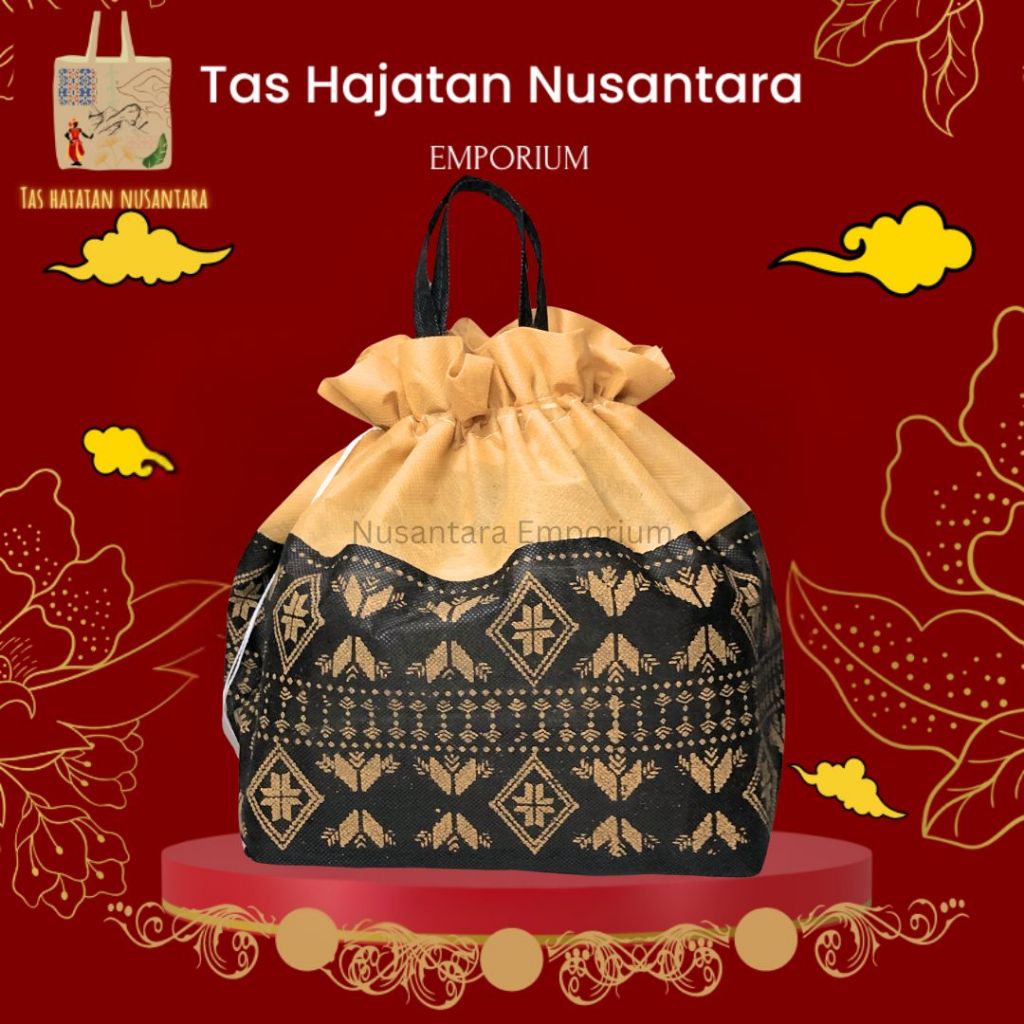 (SATUAN) Tas Hajatan Serut Motif Batik Nusantara - Tas Serut Motif Batik Elegan