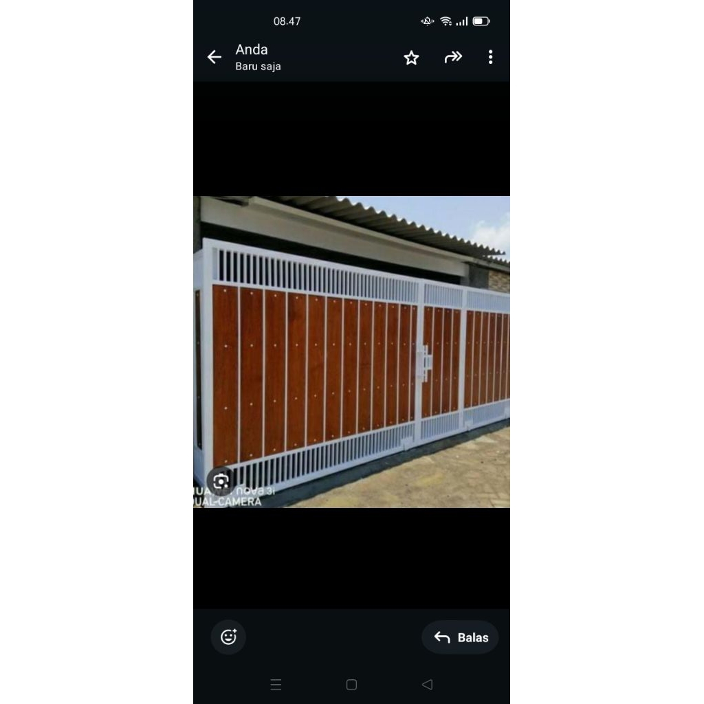 pintu pagar minimalis modern motif lisplang grc