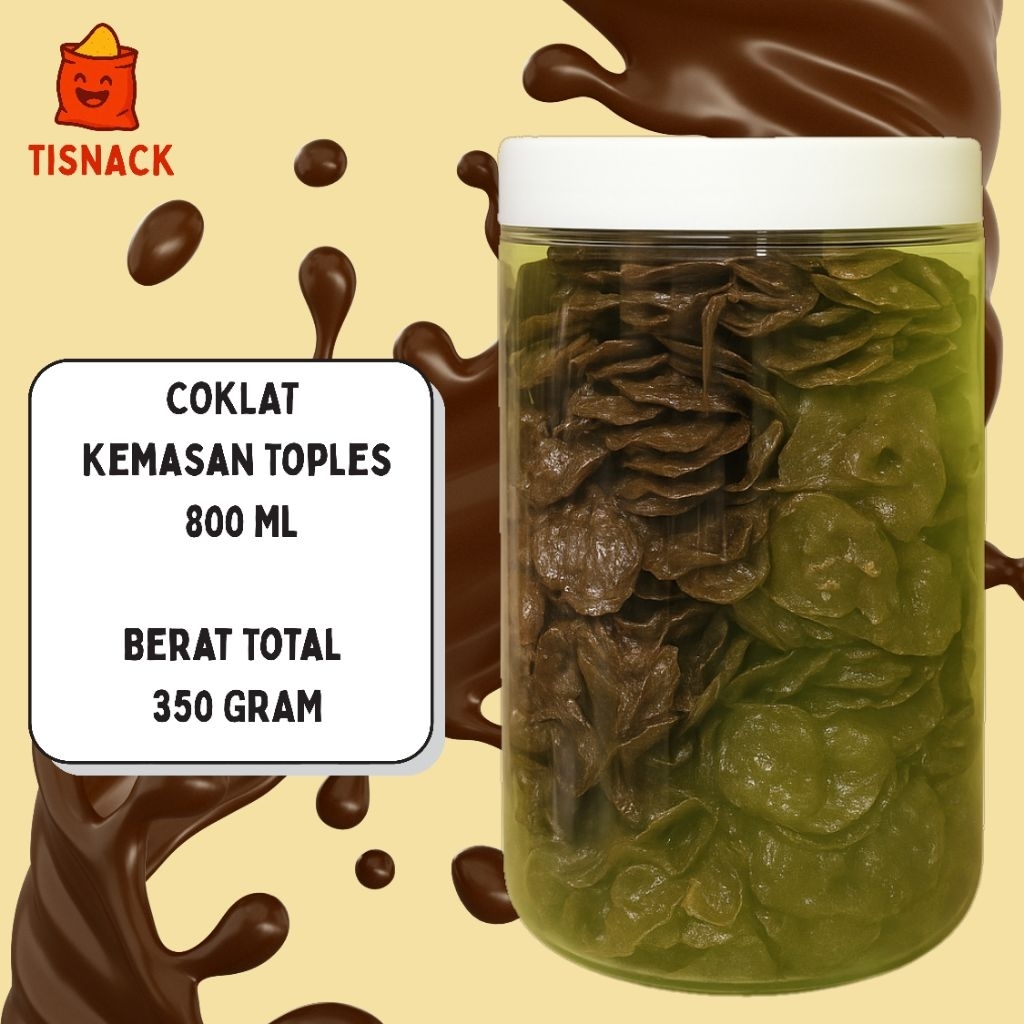 

KERIPIK PISANG LUMER Coklat, Strawberry, Matcha Kemasan Toples 800ML/350 gram (PISANG KEPOK)