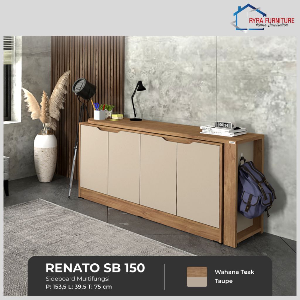 CREATIV - RENATO SB150 - SIDEBOARD SERBAGUNA/BUFET MULTIFUNGSI/BUFET MODERN MINIMALIS