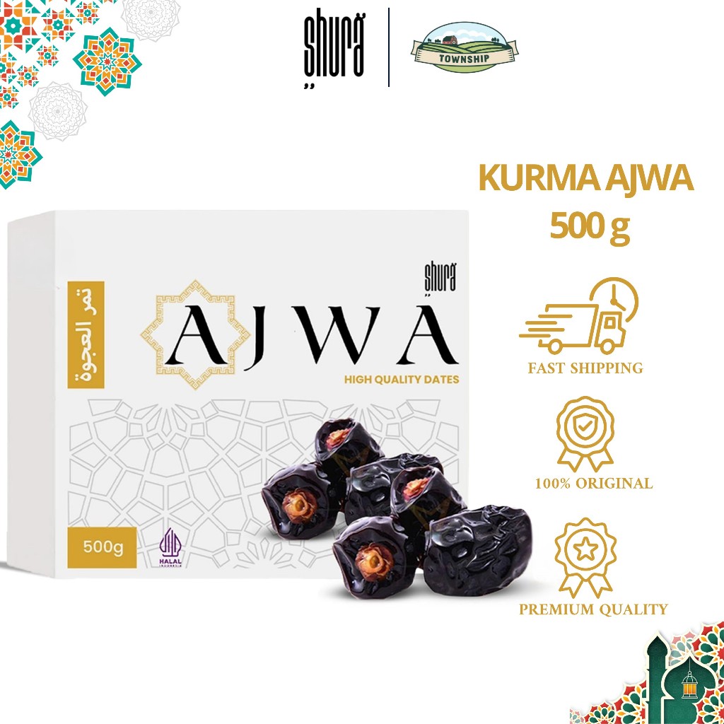 

Shura Kurma Ajwa 500gr Oleh-Oleh Haji Umroh Kurma Ajwa Premium High Quality