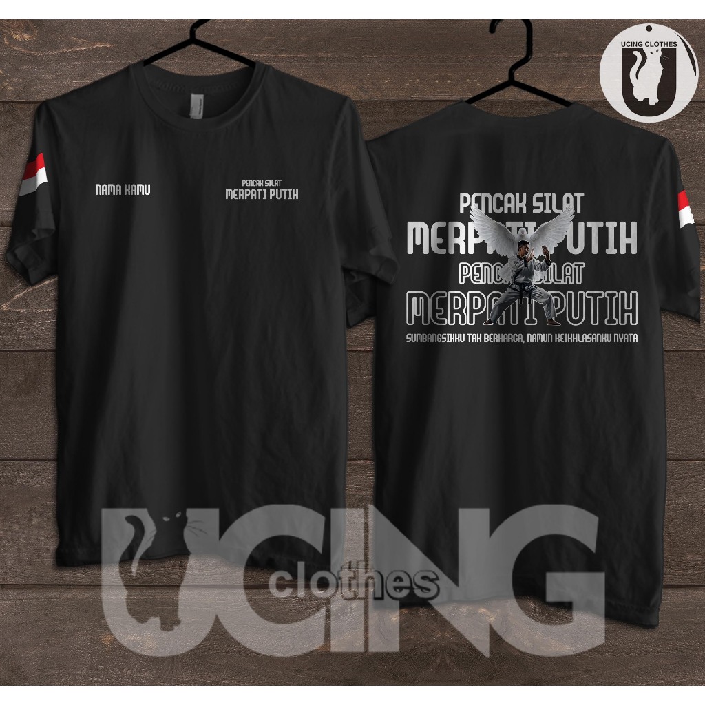 Kaos Baju Pencak Silat Merpati Putih Gratis Nama Kaos Distro
