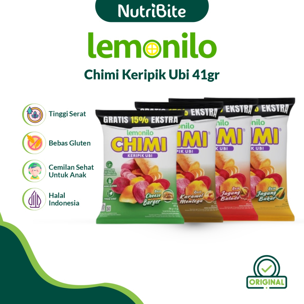 

LEMONILO Chimi Keripik Ubi Snack Cemilan Sehat Gluten Free 41gr