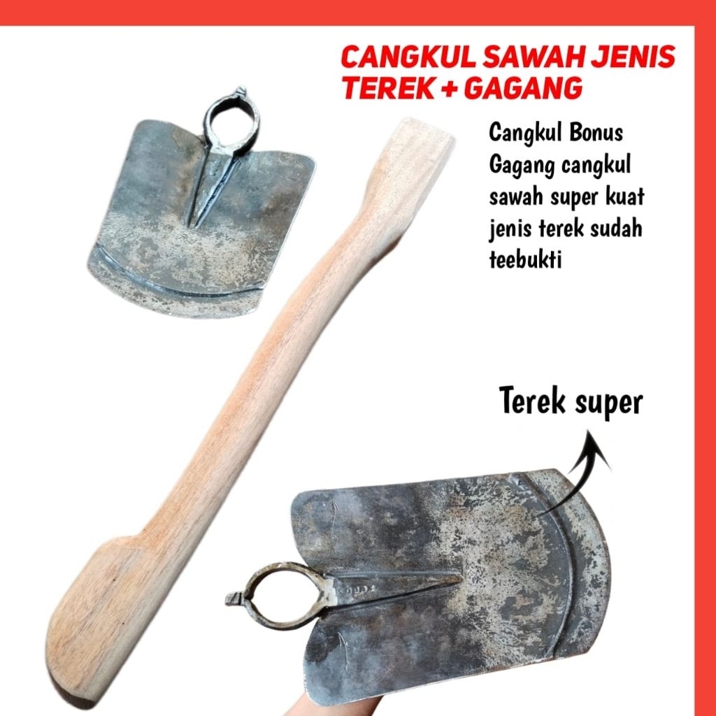 Cangkul Pacul Terek Sepuhan Cangkul anti lengket cankul sawah cangkul berkebun