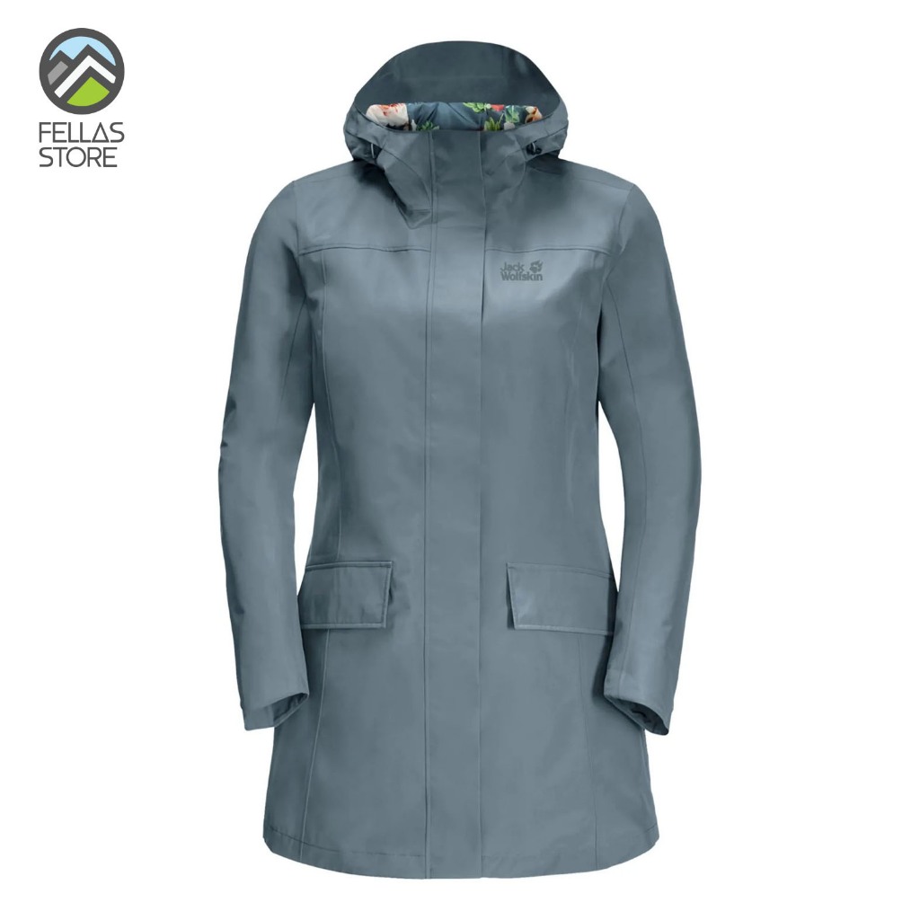 Jaket Wanita Jack Wolfskin - Women's Cape York Paradise Coat Teal Grey
