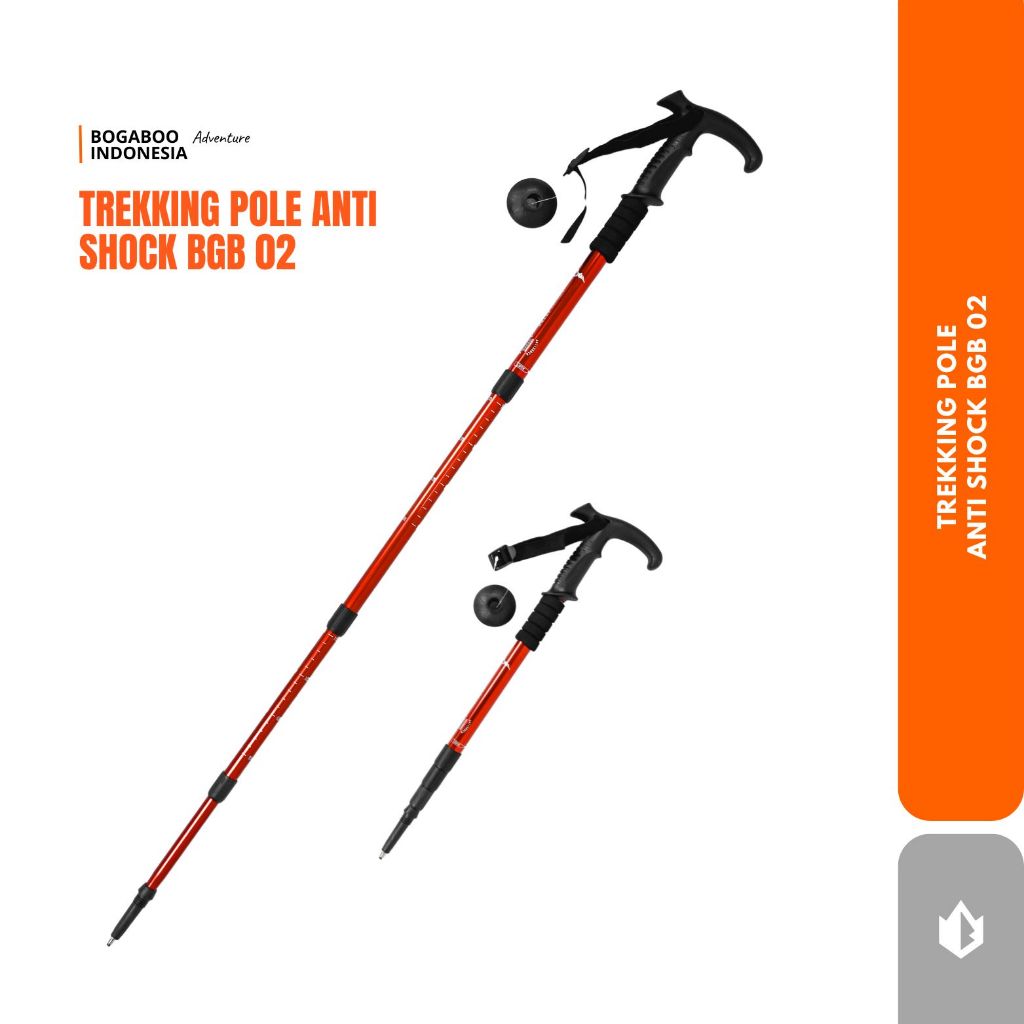 Trekking pole BOGABOO 02 Antishock 110 cm - Tongkat Pendaki - Tongkat Gunung - Tracking Pole - Treki