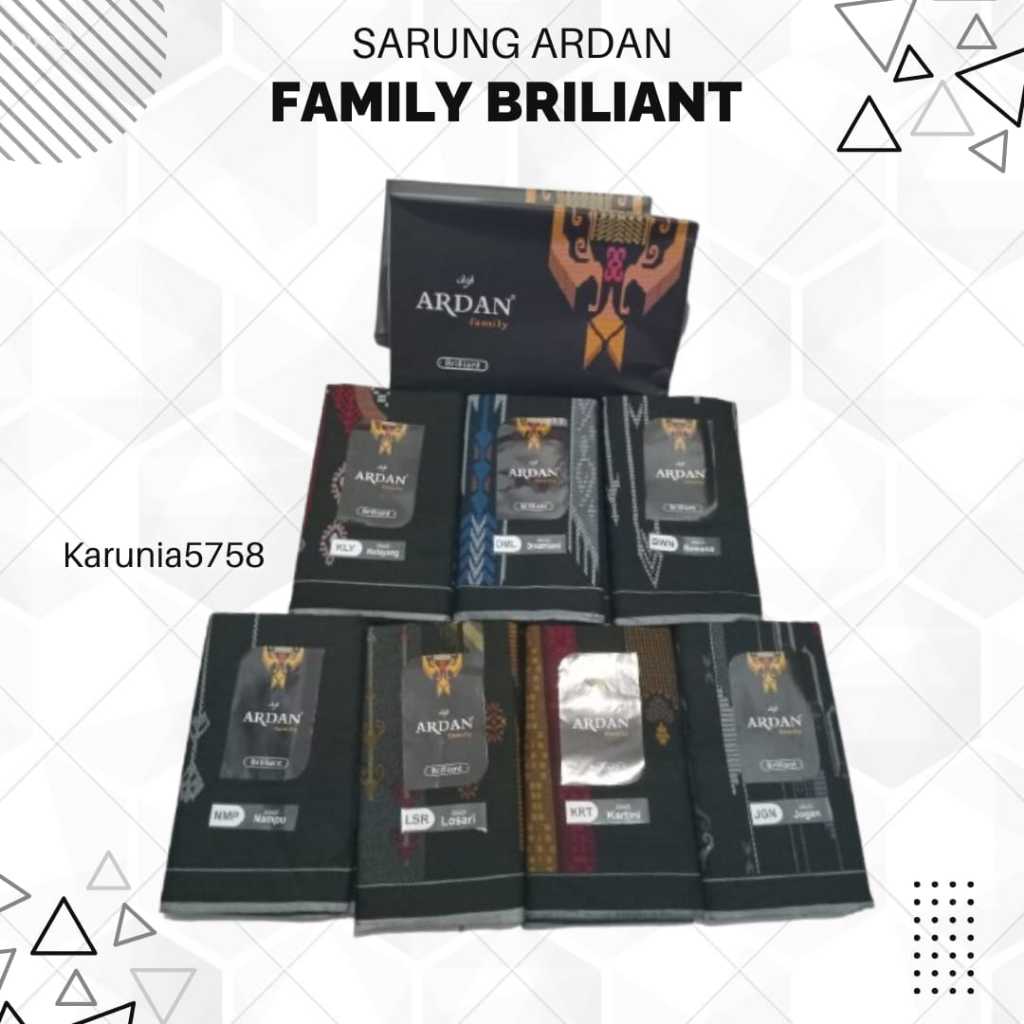 SARUNG ARDAN FAMILY BRILIANT MURAH GOLD BLACK SERIES - ISI 10 PCS DAN 20 PCS ( 1 KODI )