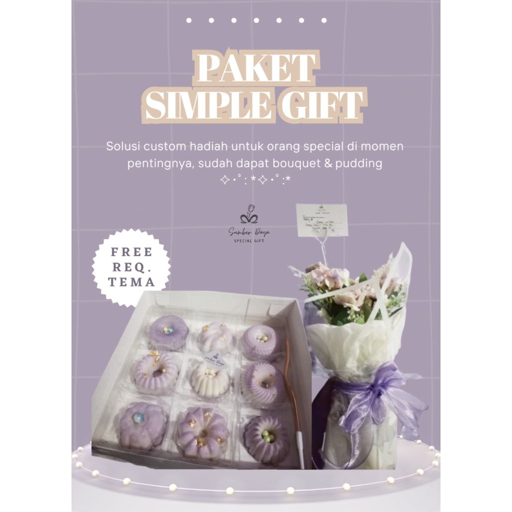 

CUSTOM HADIAH ULANG TAHUN | PUDDING DAN BUKET