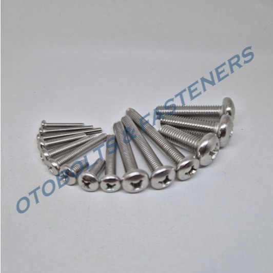 SUS304 Baut JP M5 x 10 STAINLESS Steel / Baut JP STAINLESS / Baut STAINLESS OBENG PLUS