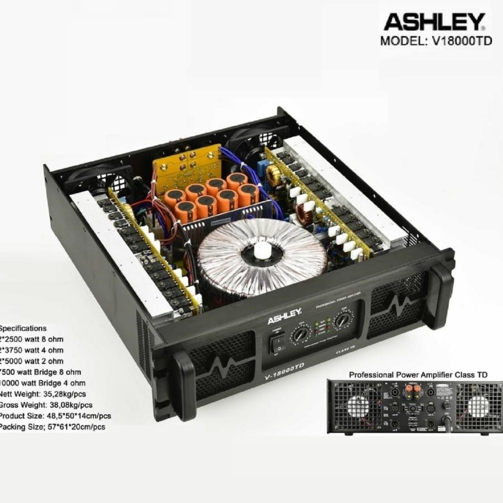 Power Amplifier Ashley V18000 TD/V 18000 TD / V18000TD / V 18000TD
