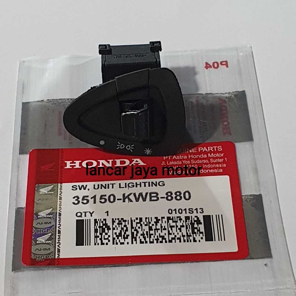 Saklar Lampu/Tombol Lightning blade,vario 110 Techno,Scoopy Karbu,Revo 110 2009 - 2012