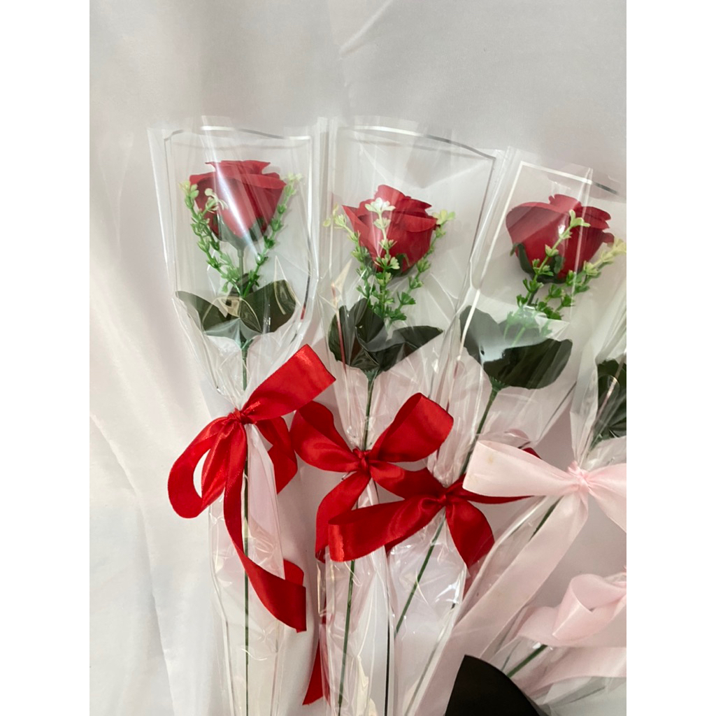Floristma Single Rose,Mawar 1tangkai, Buket mawar satu tangkai,buket anniversary,buket ultah