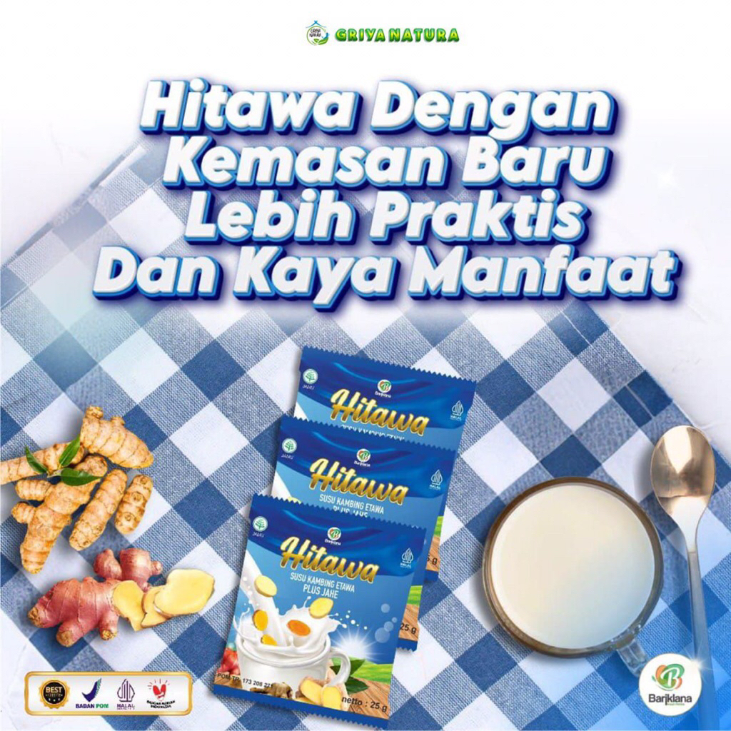 

HITAWA SACHET / netto 25gr/pcs/ Susu Etawa Plus herbal Jahe Merah kunyit temulawak