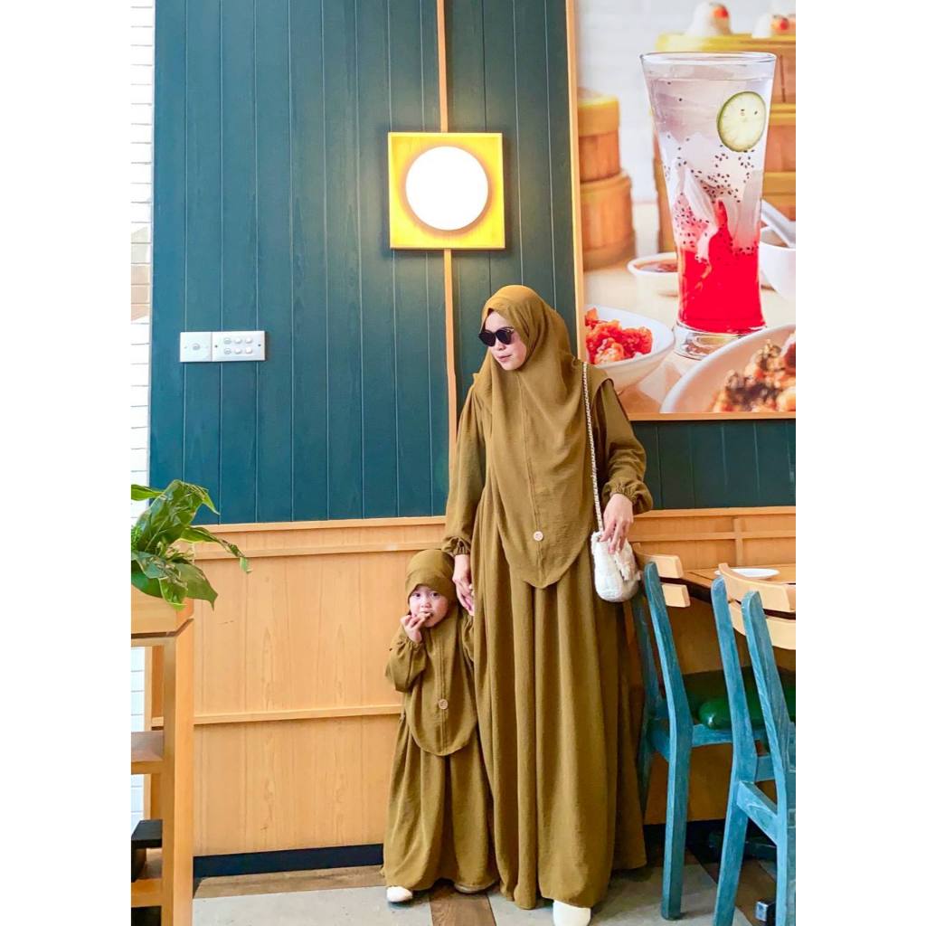 HUMAIRA GAMIS SET COUPLE IBU ANAK / MAHIRA GROSIR BDG/ HIJAB / GAMIS SET KHIMAR/ GAMIS WANITA TERBAR