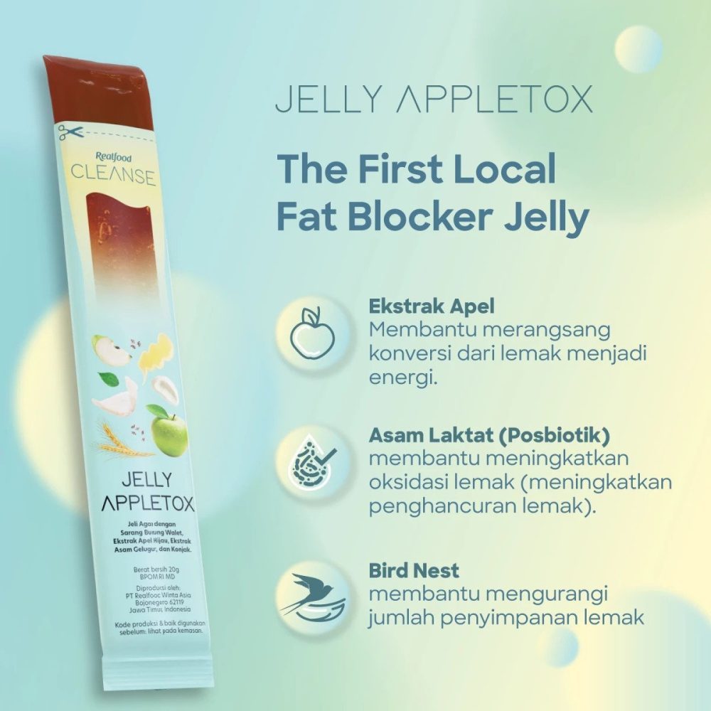 

Realfood Cleanse Jelly Appletox isi 12pcs