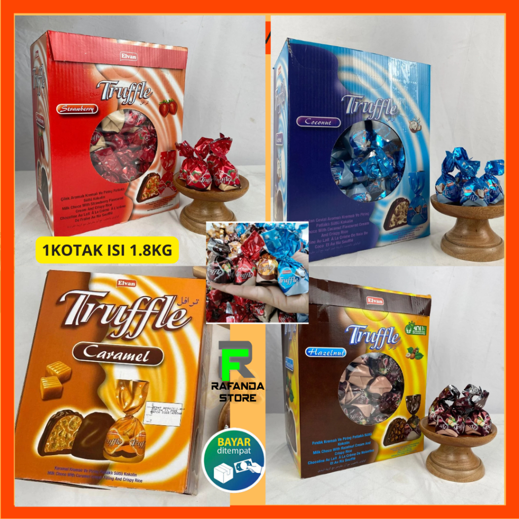 

Coklat Arab Truffle Mix Campur / Traffline Coklat Turki 1,8 Kg / Coklat Campur Merk Truffle