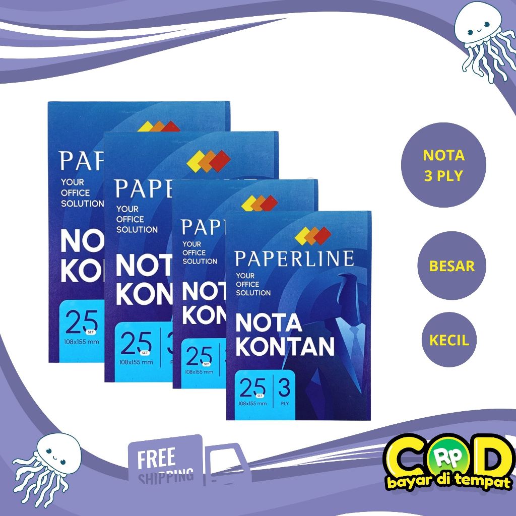 

Nota Kontan 3PLY Kecil Paperline ( PACK /10 BUKU)