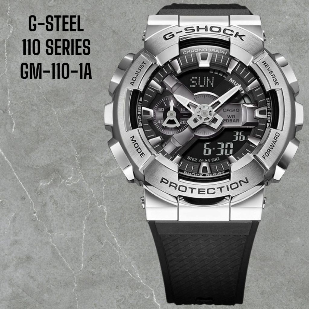 ( GROSIR ) Jam Tangan Pria Merk G-Shock Berlapis Logam GM-110RB-2A