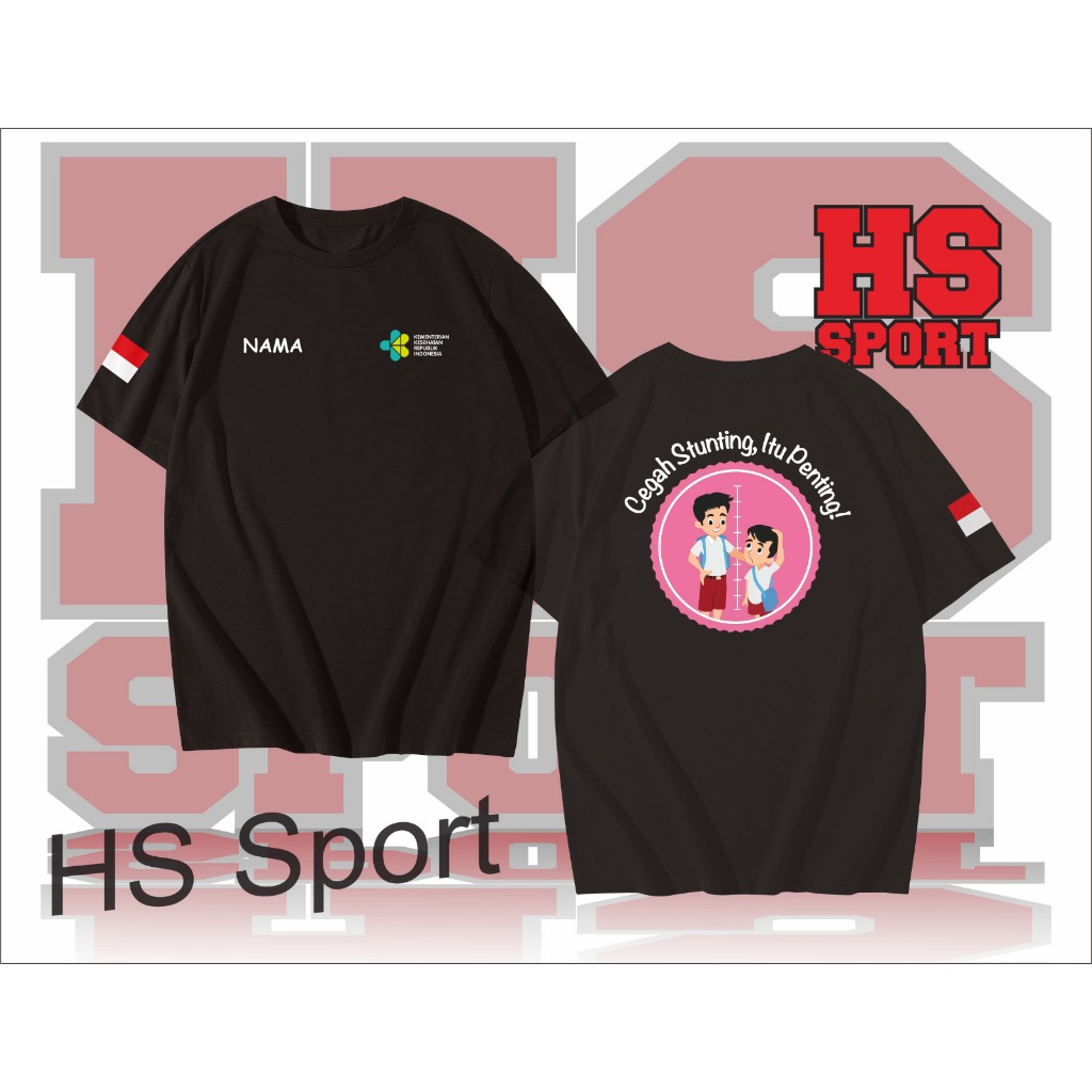 baju stop stunting - kaos stop stunting - baju pertumbuhan anak BAJU PUSKESMAS - baju kesehatan - ka