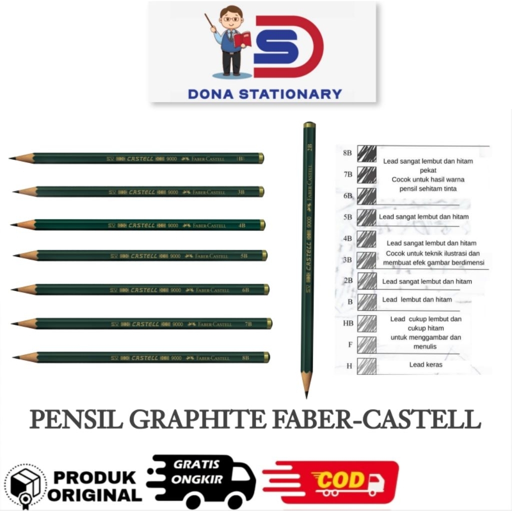 

( 1 PCS ) FABER CASTELL PENSIL GRAPHITE 2B B 3B 4B 5B 6B 7B 8B / PENSIL H / PENSIL HB / PENSIL 2H