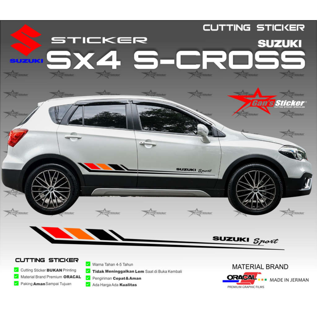 Sticker Suzuki SX4 S-Cross Sticker Pintu Suzuki